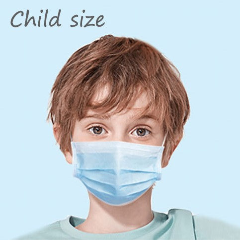 CHILD SIZE medical-grade disposable face masks - box of 50